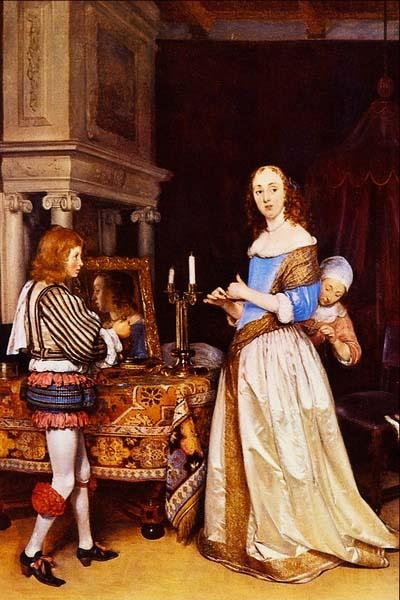 Gerard ter Borch the Younger A Lady at her Toilet Spain oil painting art